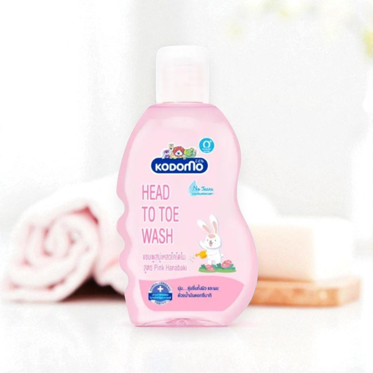 Kodomo Head to Toe Wash Pink Hanabaki - 200ml - Image 3